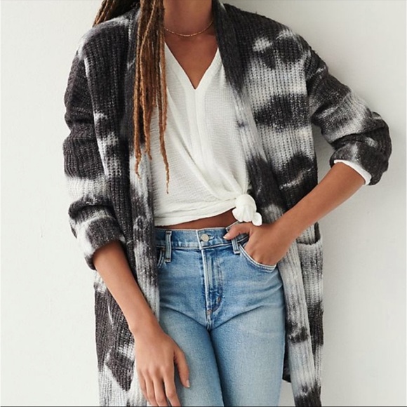 Anthropologie Sweaters - 𝅺Anthropologie Avalon tie dye wool blend oversized slouchy open front cardigan